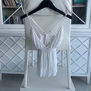 Abercrombie and Fitch white baby doll camisole